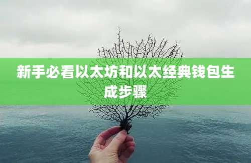 新手必看以太坊和以太经典钱包生成步骤