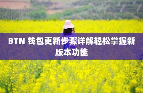 BTN 钱包更新步骤详解轻松掌握新版本功能