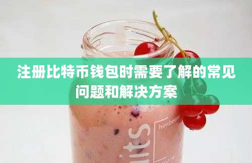 注册比特币钱包时需要了解的常见问题和解决方案