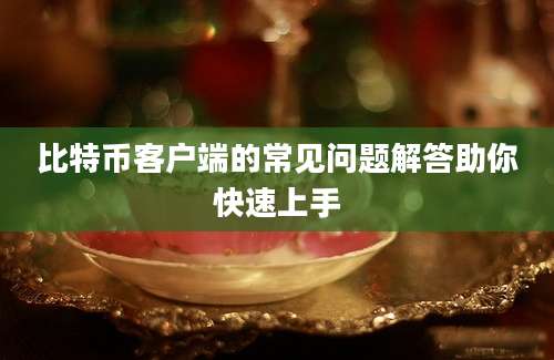 比特币客户端的常见问题解答助你快速上手